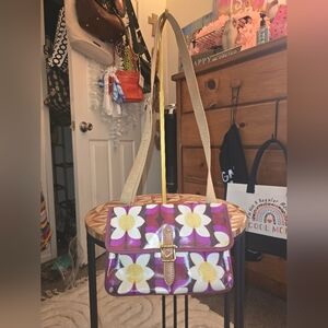 Fossil Floral Purple Shoulder Bag